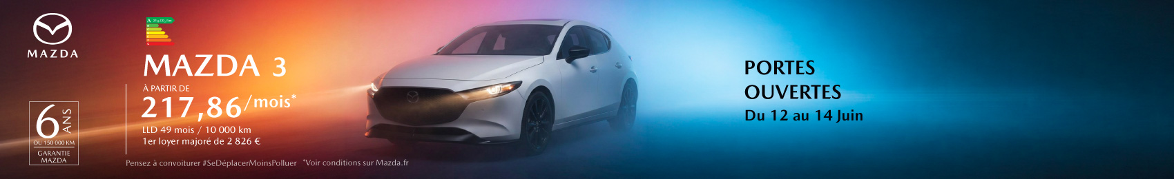 Bannière desktop Mazda – Portes Ouvertes juin 2026