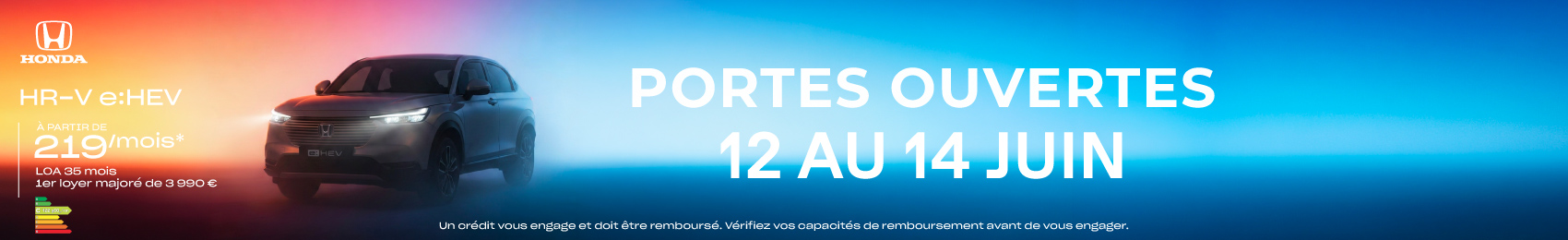 Bannière desktop Honda – Portes Ouvertes juin 2026