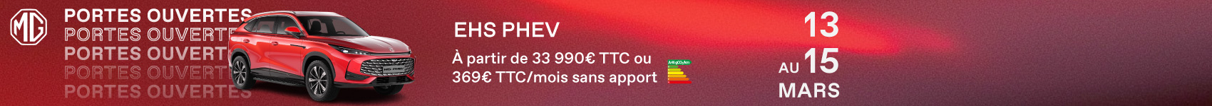 Bannière vertical Portes ouvertes MG Motor