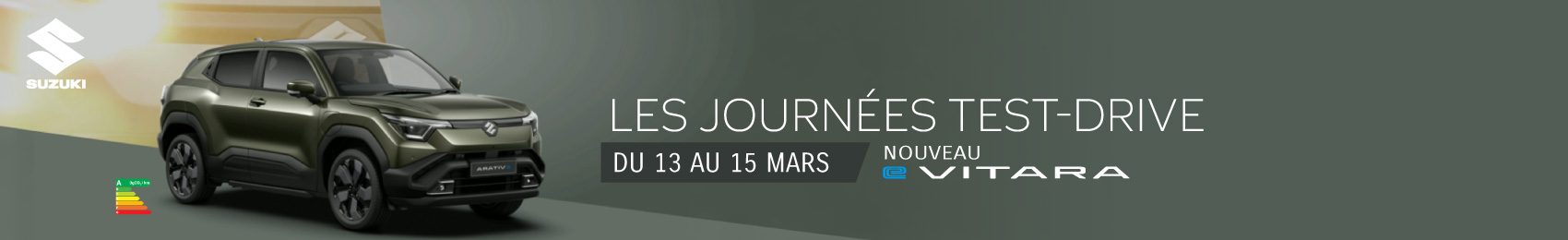 Bannière desktop Suzuki – Portes Ouvertes Mars 2026
