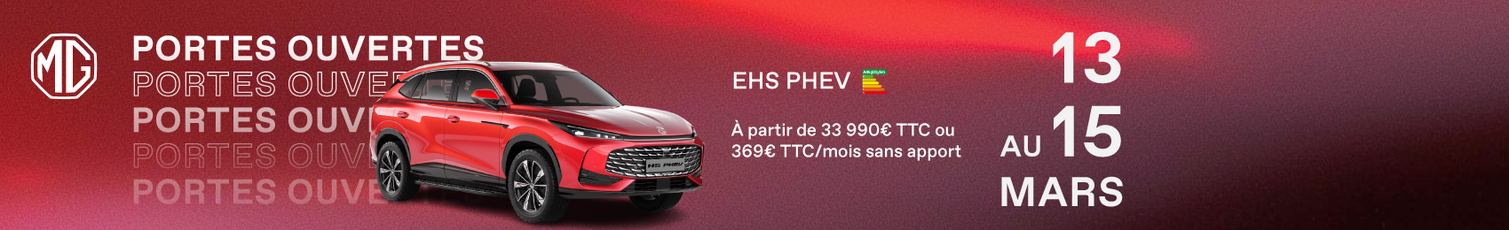Bannière desktop Portes ouvertes MG Motor
