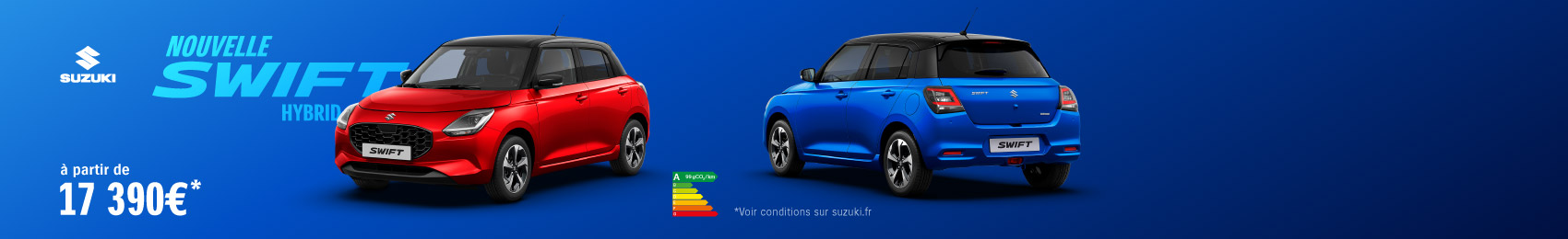 Bannière desktop Nouvelle Suzuki Swift – Loyer 2025