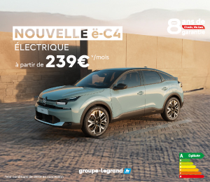 Bannière mobile Citroën ë-C4 à partir 239€/mois