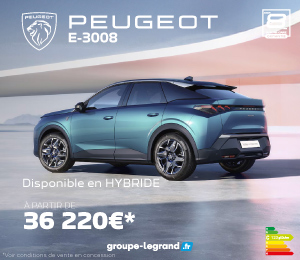 Bannière mobile Peugeot E-3008 à partir de 36 200€