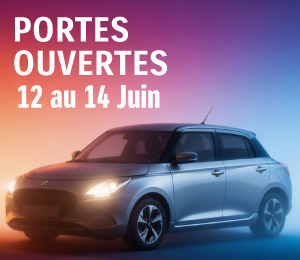 Bannière mobile Suzuki – Portes ouvertes Juin 2026