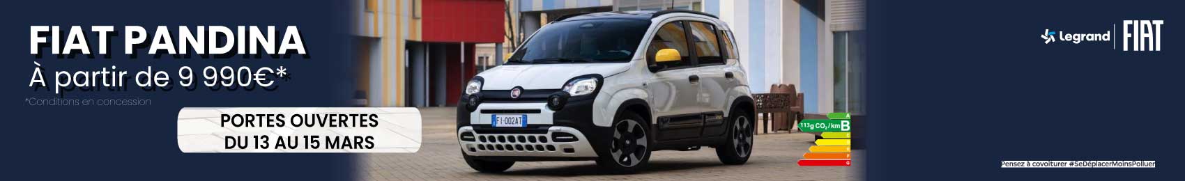 Bannière desktop Portes Ouvertes Fiat – Mars 2026