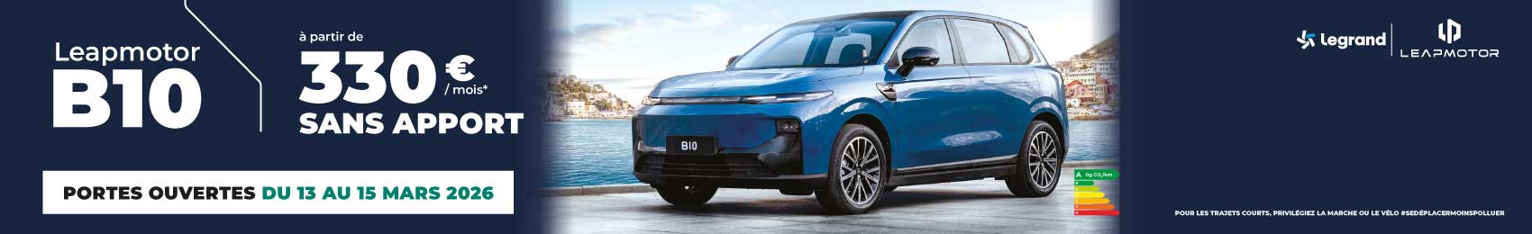Bannière desktop Portes Ouvertes Leapmotor – Mars 2026