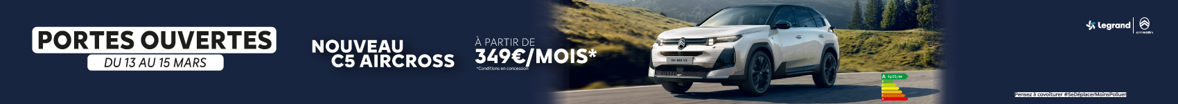 Bannière vertical Portes Ouvertes Citroën – Mars 2026