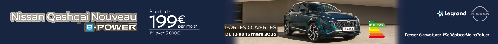 Bannière vertical Portes Ouvertes Nissan – Mars 2026