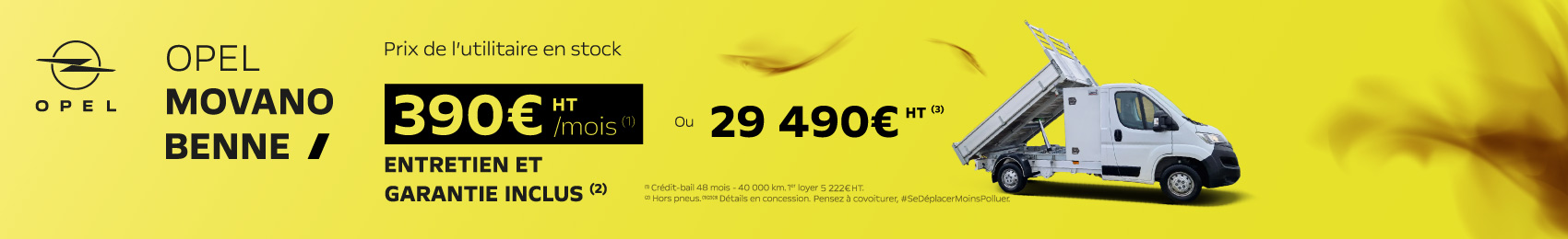 Bannière desktop Opel Movano Benne