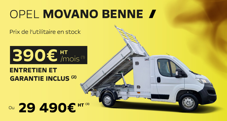 Offre Opel Movano Benne - Groupe Legrand