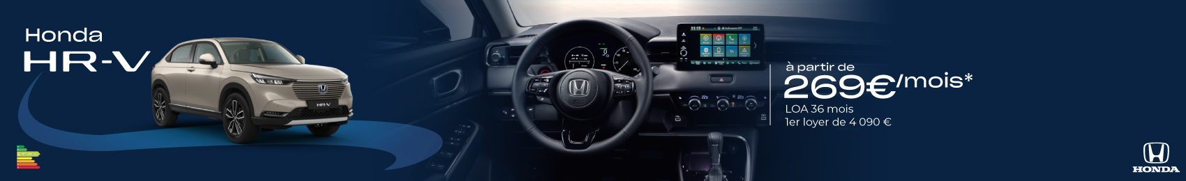 Bannière desktop Le Honda HR-V à partir de 269€/mois